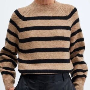 Mango Striped Long Sleeve Sweater